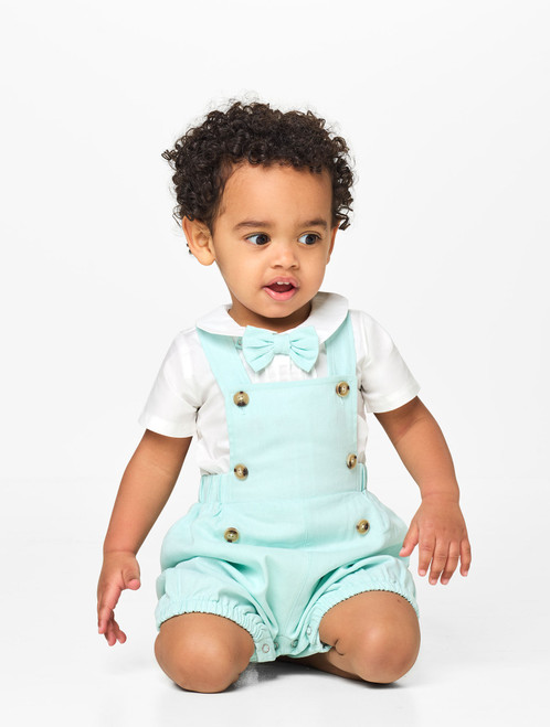 Baby boys mint romper