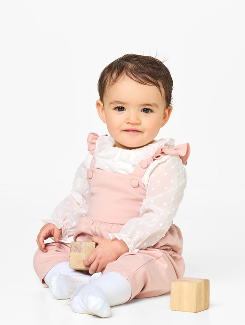 Girls pink romper