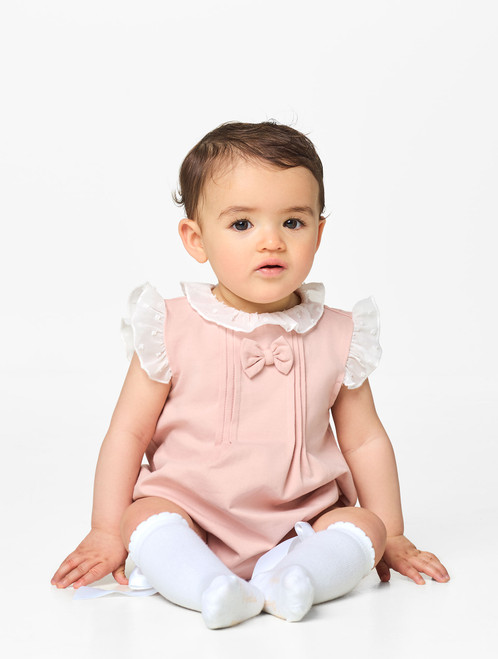 Baby girls pink romper