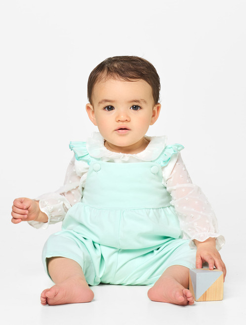 Baby girls mint romper