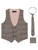 Brown checked waistcoat for boys