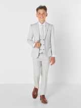 Boys light grey formal suit
