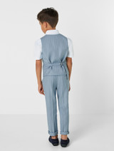Kids blue waistcoat suit