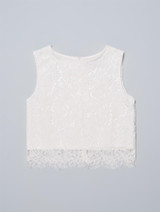 Girls white sleeveless top