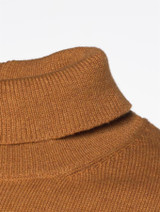 Boys camel roll neck jumper
