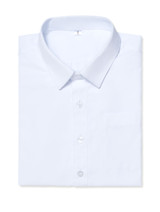 Boys white herringbone shirt