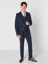 Navy tweed prom suit for boys
