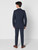 Older boys navy tweed suit