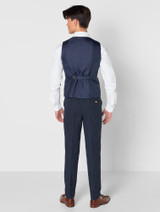 Older boys navy tweed wedding suit