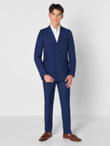 Navy double breasted prom suit for boys