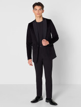 Boys teen black velvet jacket
