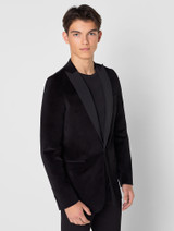 Older boys black velvet jacket