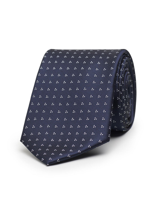 Boys navy trio dot classic tie