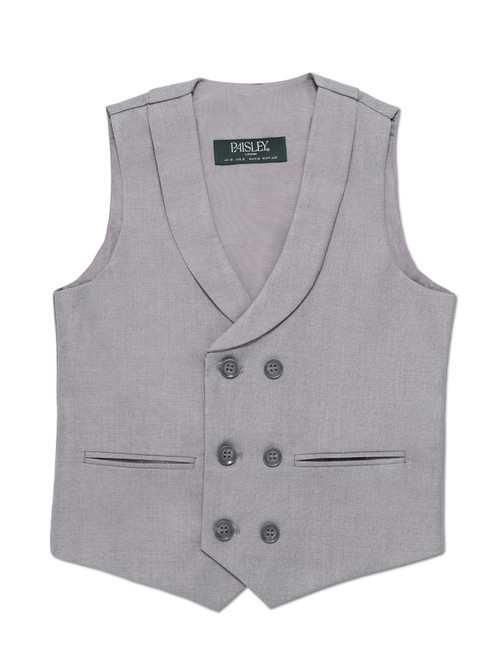 boys grey wedding waistcoat