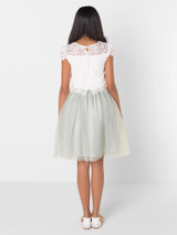 Girls sage bridesmaid dress