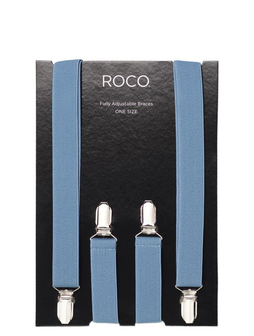 Boys dusky blue adjustable braces