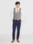 Brown and nay checked pageboy outfit