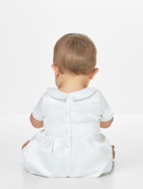 Christening romper in white