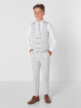 Light grey prom suit