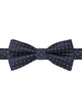 Boys navy trio dot banded bow tie