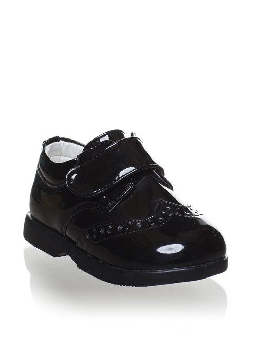 Baby boys patent black formal shoes