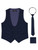 Navy checked waistcoat