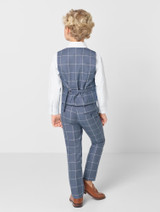 Boys blue check suit