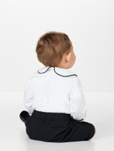 Baby boys black and white tux