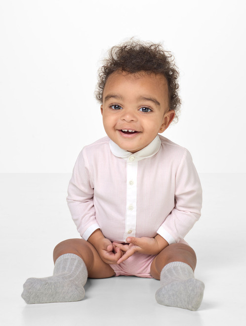 baby boys pink romper