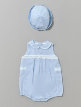 Blue & White Baby Romper