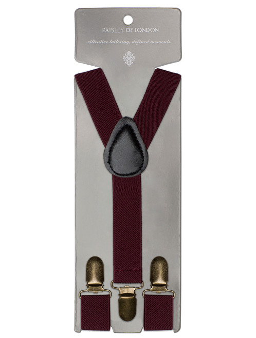 Boys burgundy braces