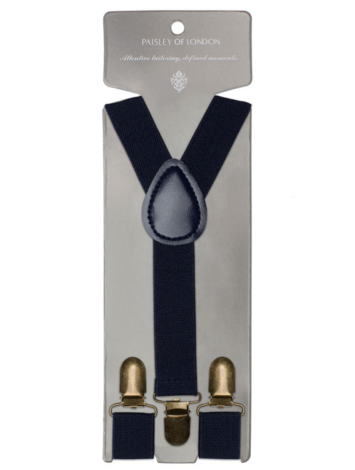Boys navy braces