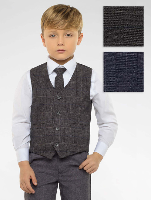 boys tweed waistcoat