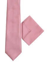 Boys dusky pink tie and hanky set