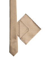 Boys bronze tie and hanky set - Trio Dot