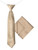 Boys bronze elasticated tie and hanky set - Trio Dot