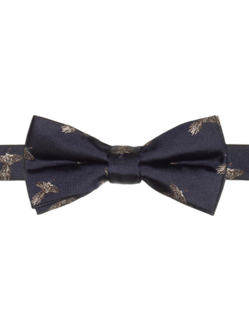 boys navy pheasant bow tie