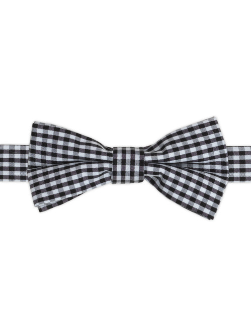 boys black gingham dickie bow