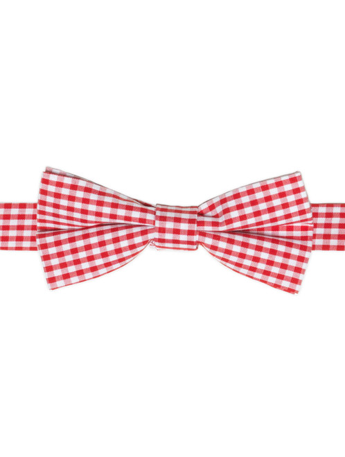 boys red gingham dickie bow