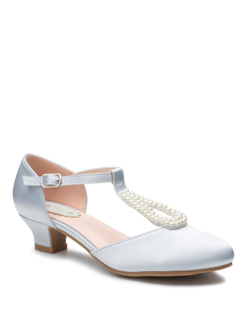 girls blue pearl shoes