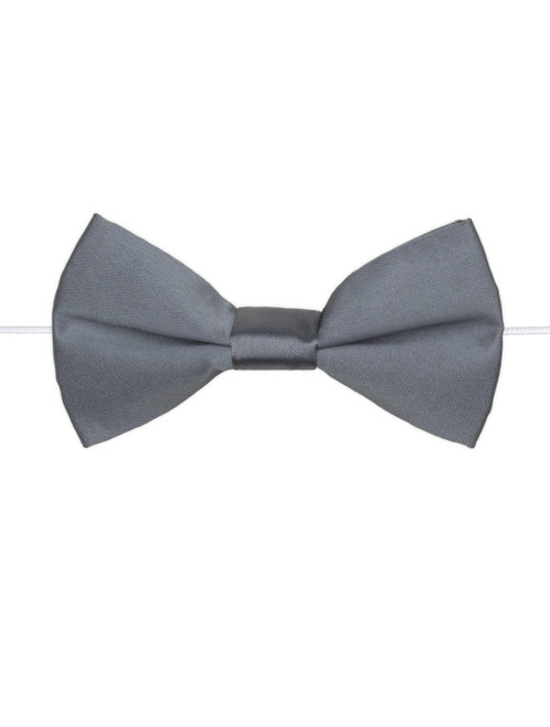 Boys elasticated slate grey dickie bow