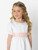 girls white and pink royal collection dress