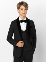 Boys black velvet suit
