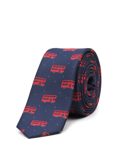 Boys royal bus print tie