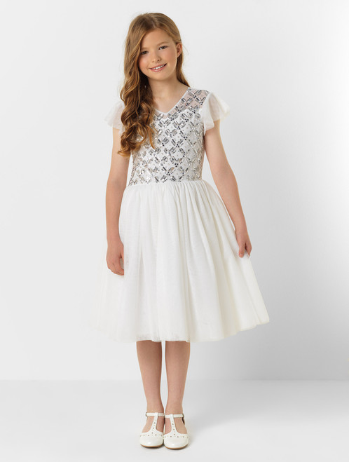 Girls ivory Eloquence dress