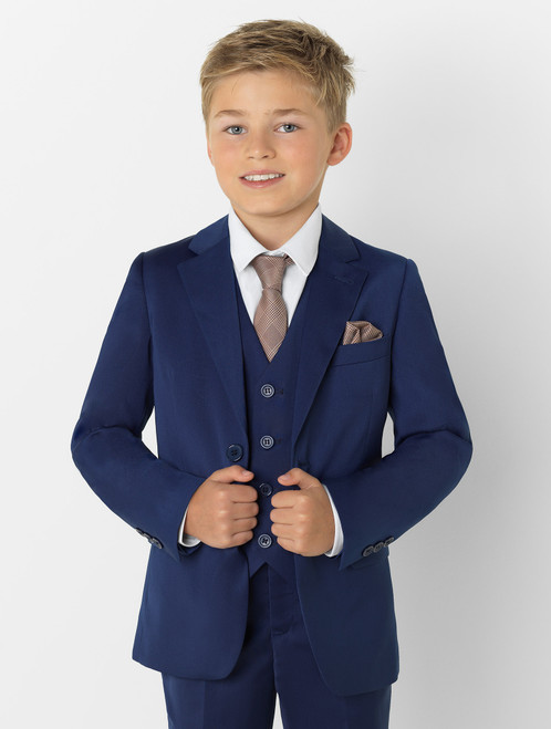Boys blue roco communion suit