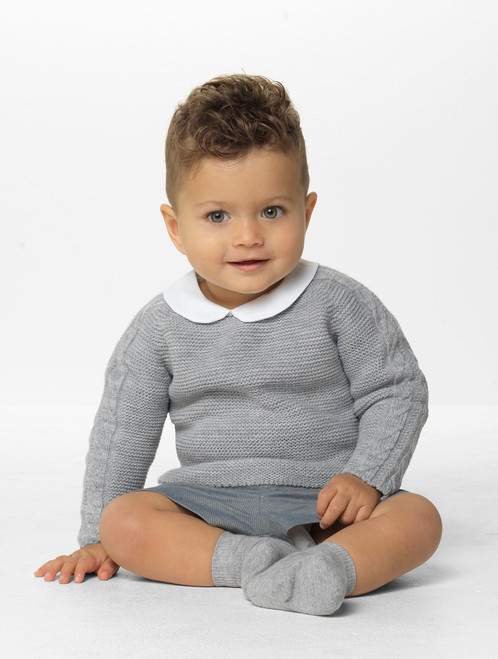 Baby boys grey jumper
