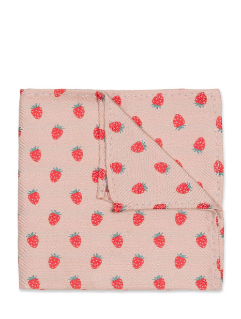 strawberry pink print hanky