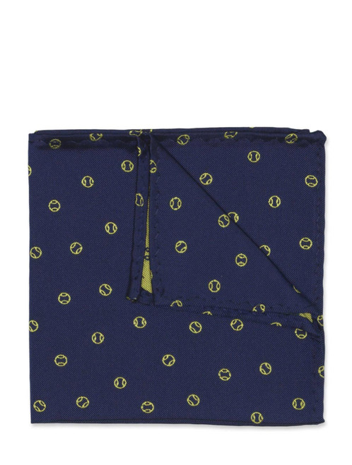 Boys navy tennis ball print hanky