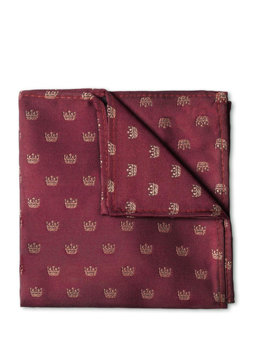 Boys royal burgundy crown hanky